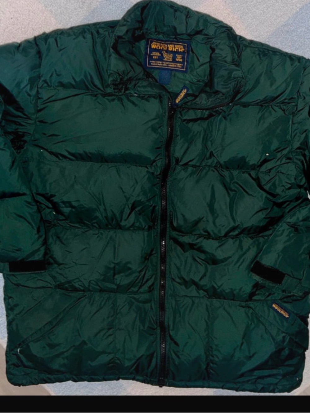 Woolrich Men’s Forest Green Quilted Puffer Coat
